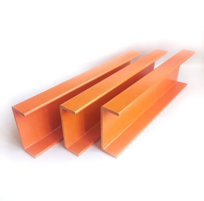 High Strength Customized Outdoor FRP Pultrusion C Channel Profiles 18mm to 810mm Width