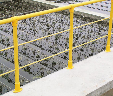 Corrosion Resistant FRP Round Tube Handrails Higher Strength Light Weight Advantage