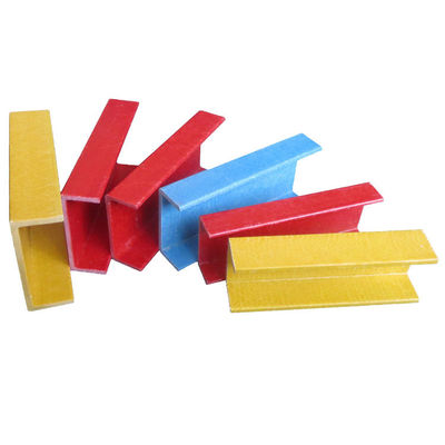 High Strength Customized Outdoor FRP Pultrusion C Channel Profiles 18mm to 810mm Width