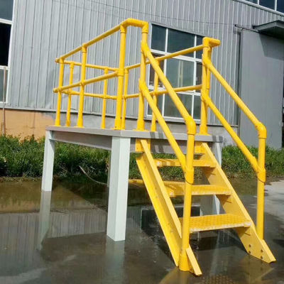 Corrosion Resistant FRP Round Tube Handrails Higher Strength Light Weight Advantage