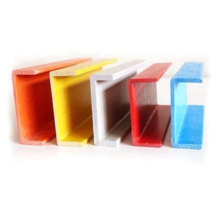 High Strength Customized Outdoor FRP Pultrusion C Channel Profiles 18mm to 810mm Width