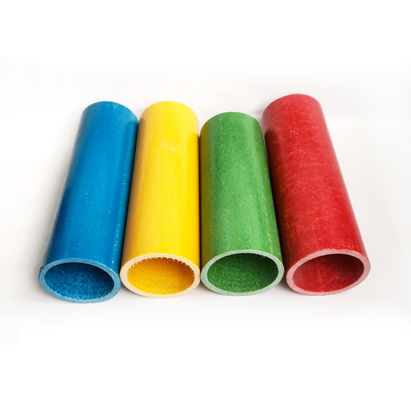 Smooth Surface Strength FRP Pultrusion Round Shape Hollow Tubes for Customized Length