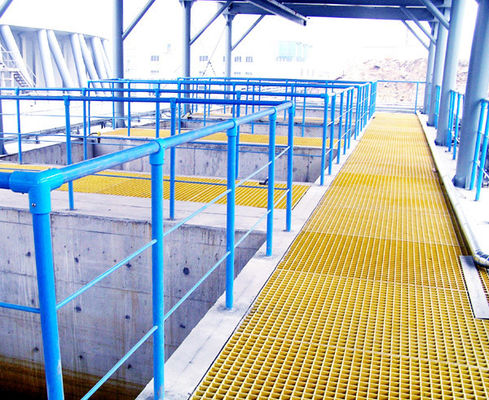 Long-Lasting Support Industrial Design GRP Fiberglass Walkway Handrail with Kickplate
