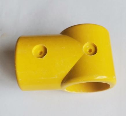 Yellow GRP Handrail Fittings Elbow Tee Cross Angle Tube Connector for Handrail System