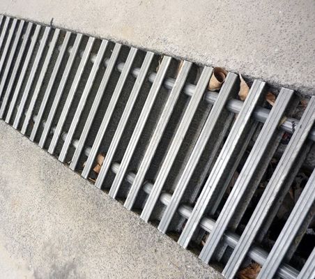 Anti-Slip FRP Trench Drain Grating Cover with Chemical Resistance and Cutting Service