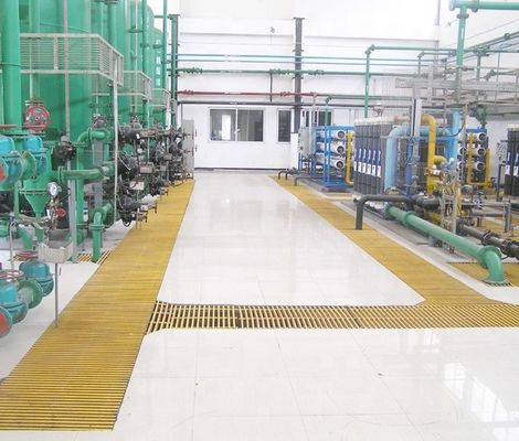 Anti-Slip FRP Trench Drain Grating Cover with Chemical Resistance and Cutting Service