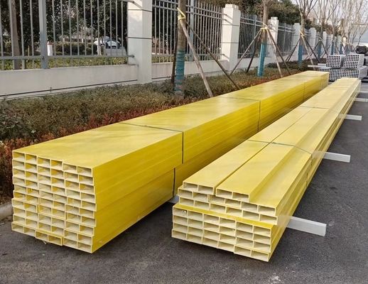 FRP Rectangular Beam Fiberglass Purlin for Roof Panel Support Customizable Dimensions
