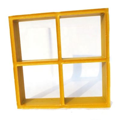 Cutting Service 50x50mm Big Mesh FRP Grating Fence Fiberglass Air Ventilation Grille