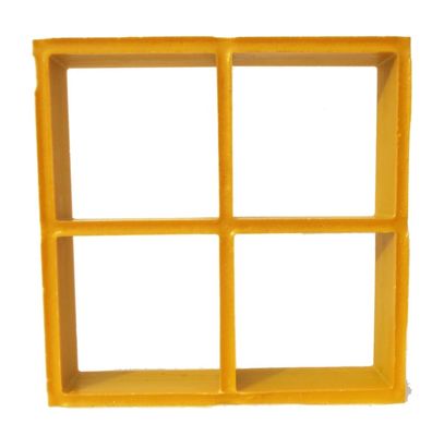 Cutting Service 50x50mm Big Mesh FRP Grating Fence Fiberglass Air Ventilation Grille