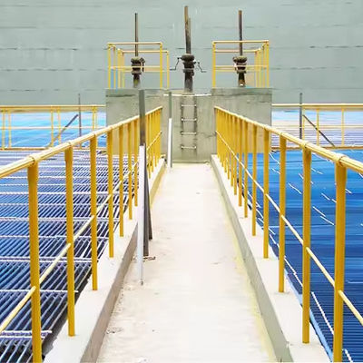 Flooring Mounted Deck Railings / Handrails FRP Guardrail for Insulated Catwalk Handrail