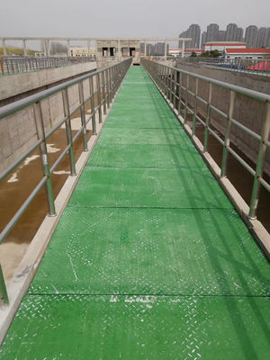 FRP Mould Walkway Gratings with Customized Colors and Anti-slip Sand Gritted Surface
