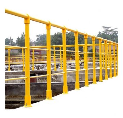 Flooring Mounted Deck Railings / Handrails FRP Guardrail for Insulated Catwalk Handrail