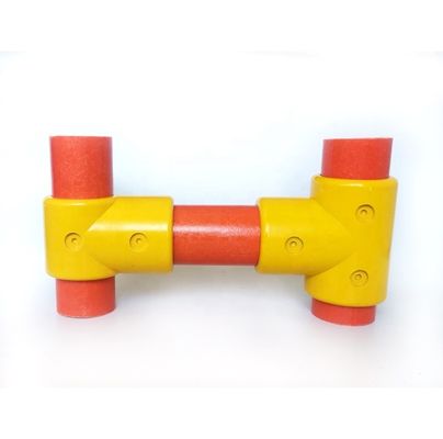 Industrial Style 50mm FRP Handrail/Fence System GRP Handrail Accessories Clamp T Fittings Cross Tee