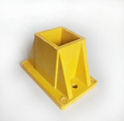 Yellow 50mm FRP 3 Way 4 Way Fittings/Connector for Square Round Fiberglass Fence/Handrail Accessories