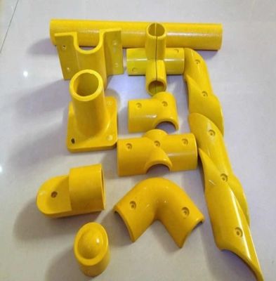 Round/Square Railings FRP Handrail Fittings for Industrial Design Fiberglass Railing