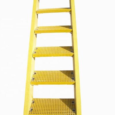 Enhanced Safety Strength Anti-Slip FRP Profile Ladder with Durable Grating Stair Tread