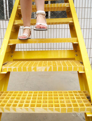 Enhanced Safety Strength Anti-Slip FRP Profile Ladder with Durable Grating Stair Tread