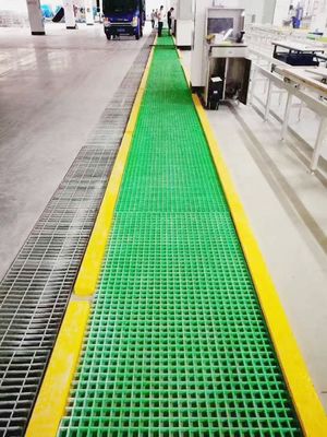 Roof Solar Fiberglass Walkway Grating with 40% 80% Open Area Anti-Slip