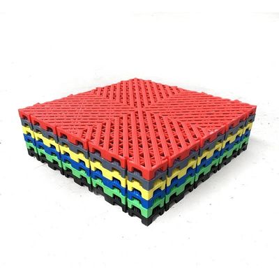 Interlocking Plastic PP Carwash Grating Floor 1.8cm Thickness for Garage Decking Tiles