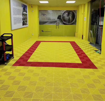 Interlocking Plastic PP Carwash Grating Floor 1.8cm Thickness for Garage Decking Tiles