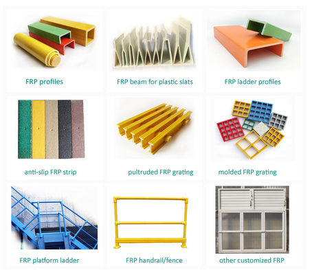 FRP Fiberglass Product Grating/Handrail/Ladder/Platform Supply with Open Area 40% 80%