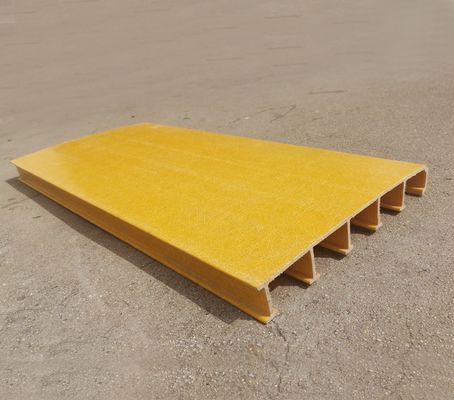 Fiberglass Composite Decking Pultruded FRP Planking and Cooling Tower GRP Roof Walkway
