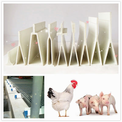 Smooth Cutting Service 120mm High Fibreglass Triangle Support Beam for Poultry Flooring