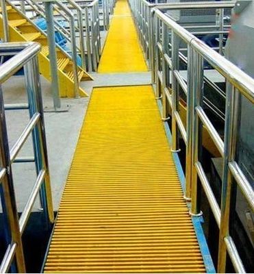 High Strength Fiberglass Grate Walkway Cover for Slip Resistance and Customized Colors