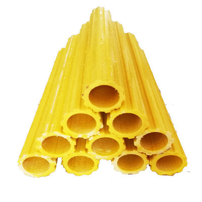 Customized Length Strength D-Shape Round-Shape Ribbed FRP Tube for Fiberglass Ladder Steps