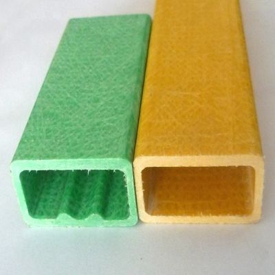 Structures High Strength Fiberglass Flat Tube FRP Plastic Composite Rectangular Pole Length 1m to 11.6m