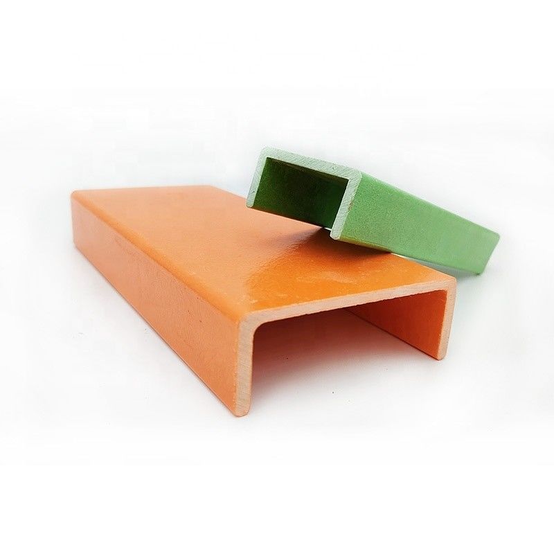 High Strength Customized Outdoor FRP Pultrusion C Channel Profiles 18mm to 810mm Width