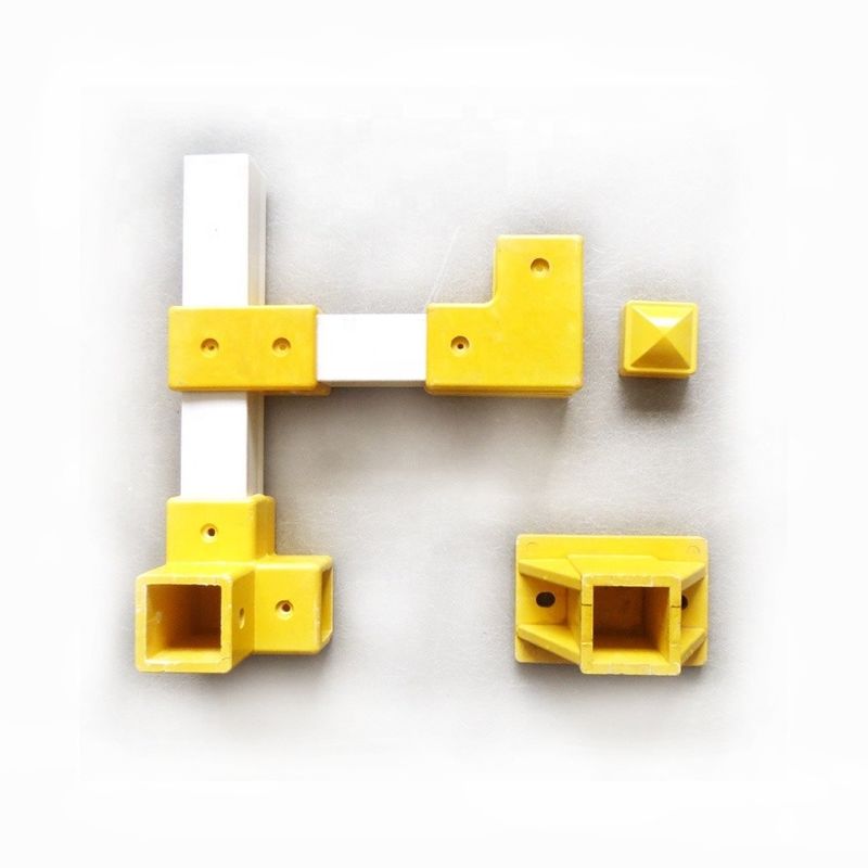 GFRP Connector for FRP Square Tube Handrail Accessories Cutting Service and Durability