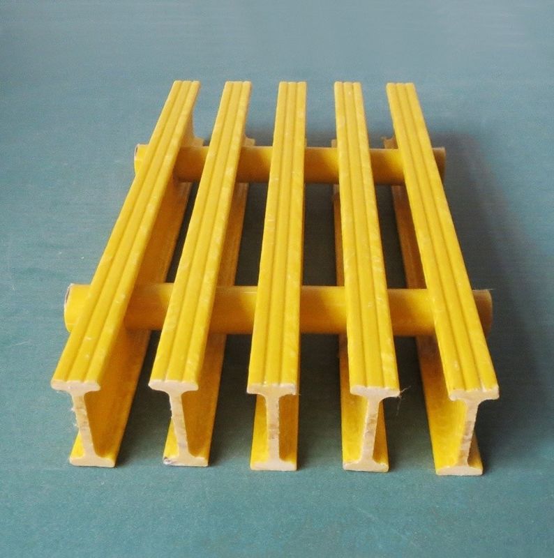 25mm 38mm 50mm 58mm FRP I Bar Grating for Walkway Pultruded Technique Anti-Corrosion