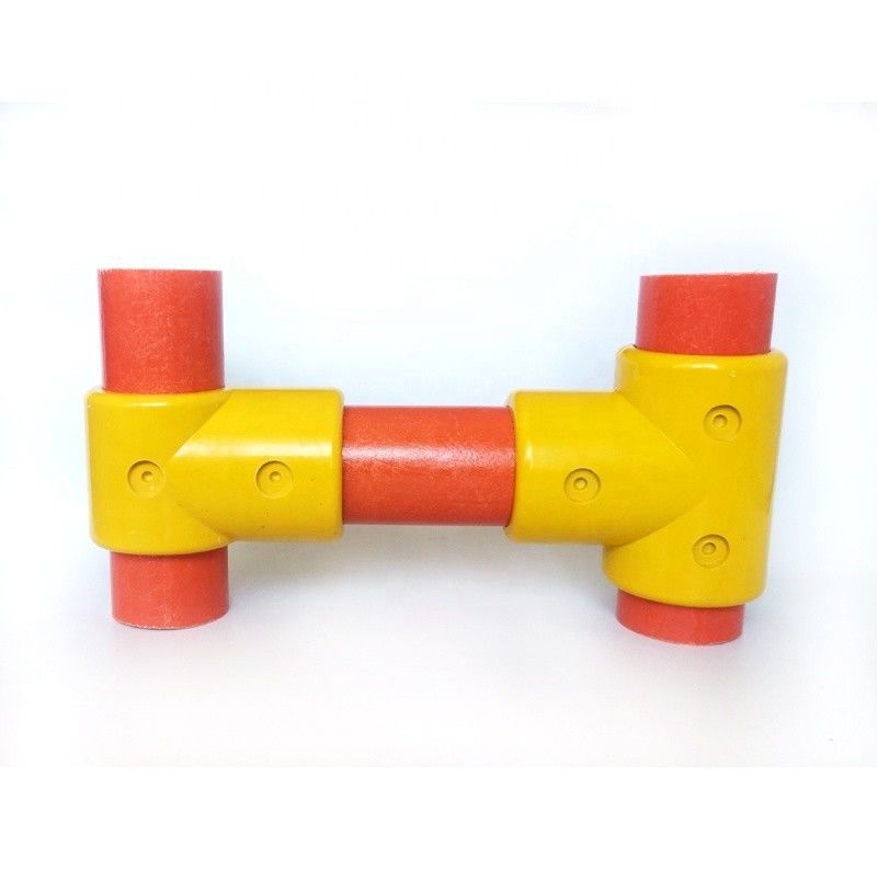Industrial Style 50mm FRP Handrail/Fence System GRP Handrail Accessories Clamp T Fittings Cross Tee