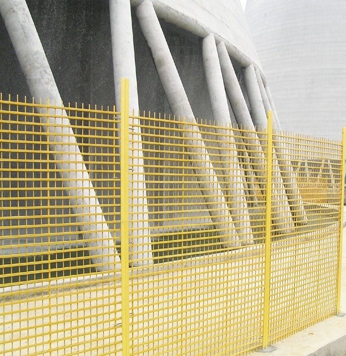 Insulated FRP Fence for Cooling Tower Fiberglass Reinforced Plastic Handrail UV Protection