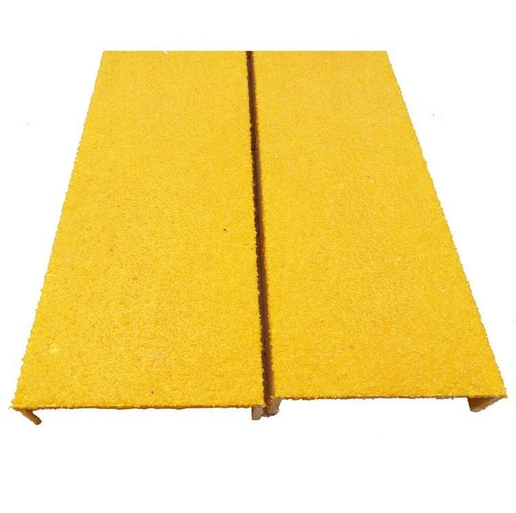 Length 1m to 11.6m Customized Fiberglass Stair Tread with Slip Resistant High Strength FRP