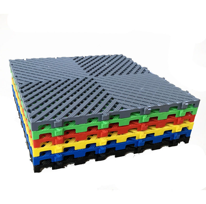 2.0cm PP Interlocking Garage Floor Tiles Floor Carwash Grating Mats Anti Slip Grate