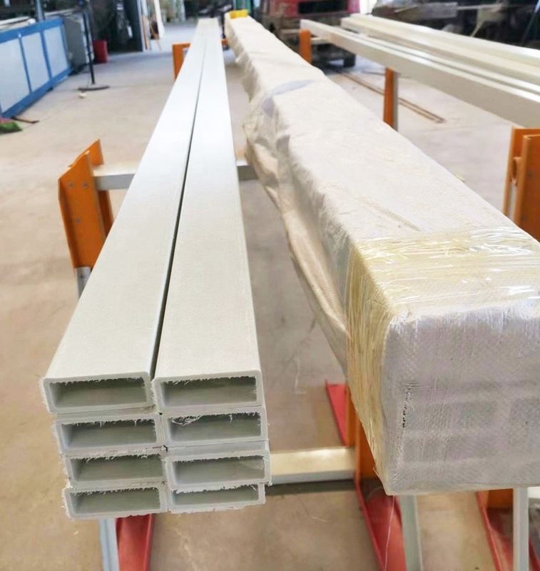Structures High Strength Fiberglass Flat Tube FRP Plastic Composite Rectangular Pole Length 1m to 11.6m